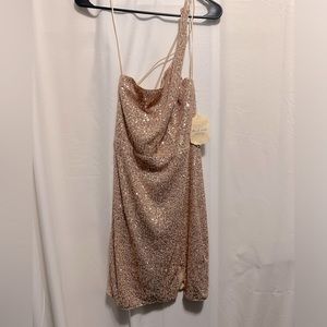 Beautiful gold sequence cocktail party dress